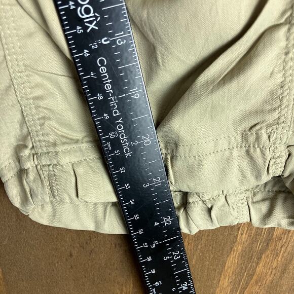 The North Face Womens Pants Tan Capri Drawstring Pockets Nylon Stretch XL - Picture 8 of 11